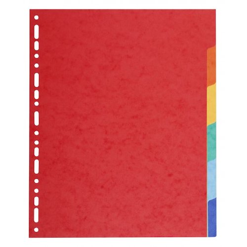 Exacompta Forever Recycled Divider 6 Part A4 Extra Wide 220gsm Card Vivid Assorted Colours (74201EX)
