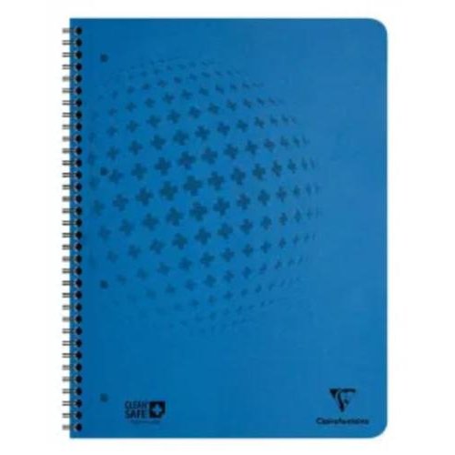 Clairefontaine CleanSafe A4 Wirebound Pressboard Notebook Ruled 120 Pages Blue (Pack 5) (74460EX)