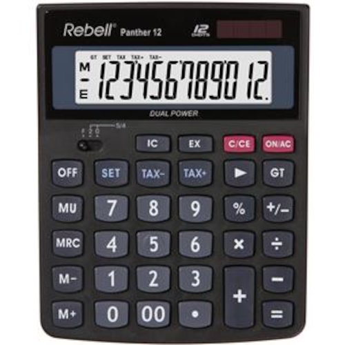 Rebell Re Panther 12BX 12 Digit Desktop Calculator (74992MV)