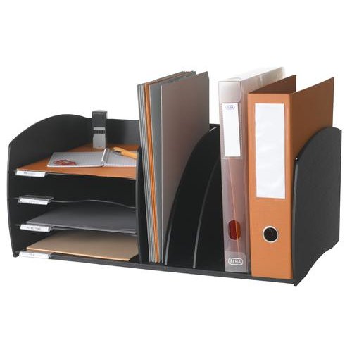 Fast Paper Desktop Organiser 4 Compartments Black F302001 (75177PL)