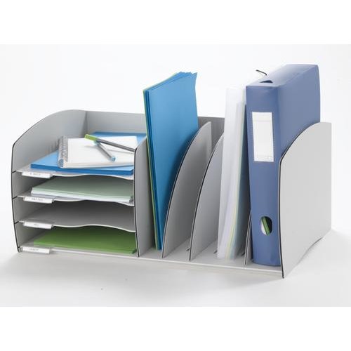 Fast Paper Desktop Organiser 4 Compartments Grey F3020212 (75184PL)