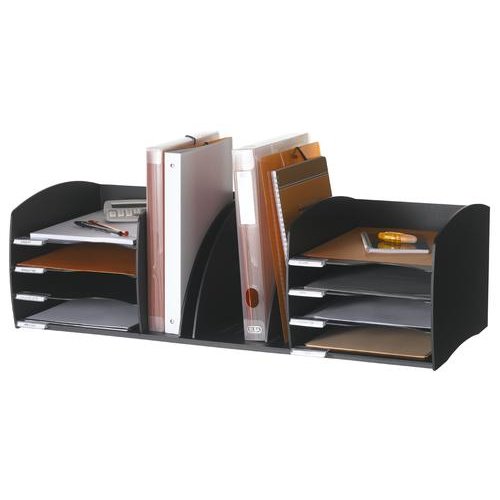 Fast Paper Desktop Organiser 8 Compartments Black F302201 (75191PL)