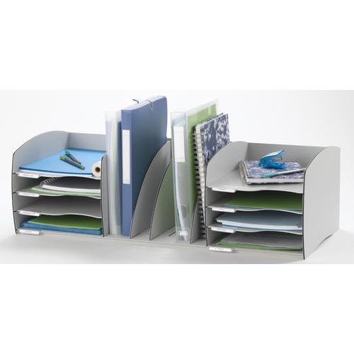 Fast Paper Desktop Organiser 8 Compartments Grey F3022212 (75198PL)