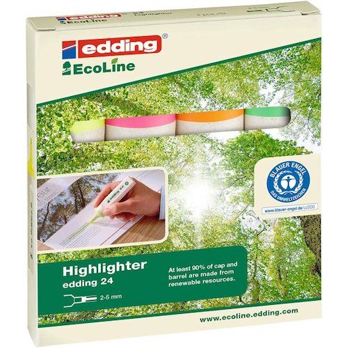 Edding 24 EcoLine Highlighter Pen Chisel Tip (75482ED)
