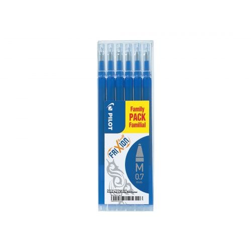 Pilot Refill for FriXion Ball/Clicker Pens 0.7mm Tip Blue (Pack 6) (75713PT)