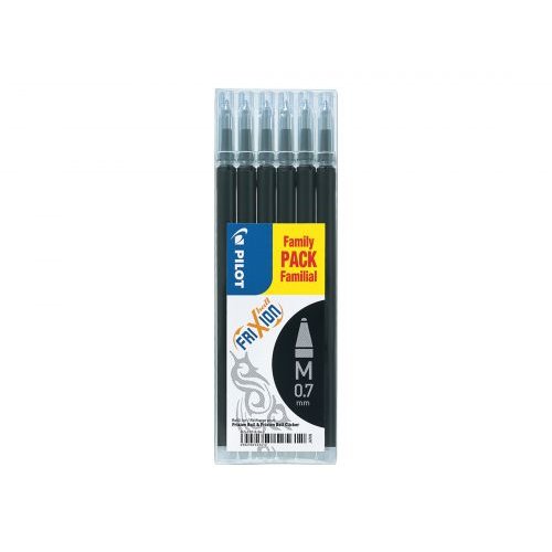 Pilot Refill for FriXion Ball/Clicker Pens 0.7mm Tip Black (Pack 6) (75720PT)