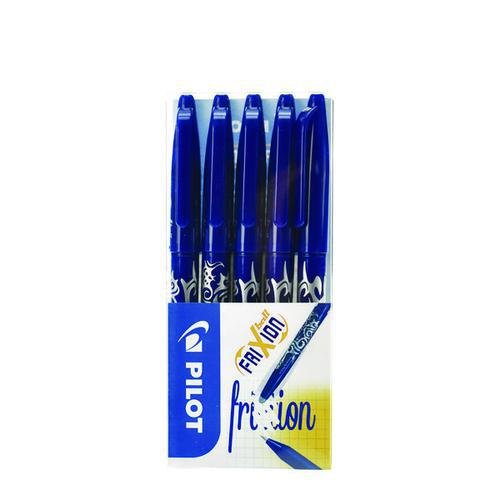 Pilot FriXion Ball Erasable Gel Rollerball Pen 0.7mm Tip 0.35mm Line Blue (Pack 5) (75804PT)