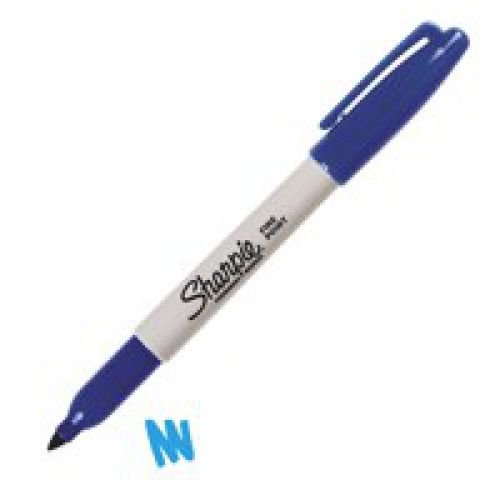 Sharpie Permanent Marker Fine Tip 0.9mm Line Blue (Pack 12) (76227NR)