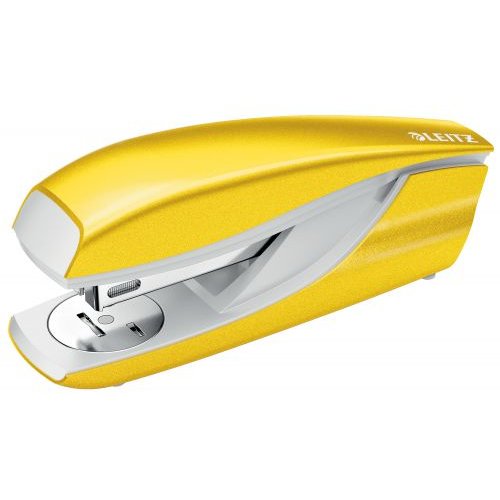 Leitz WOW Half Strip Stapler Metal 30 Sheet Yellow 55021016 (76840AC)