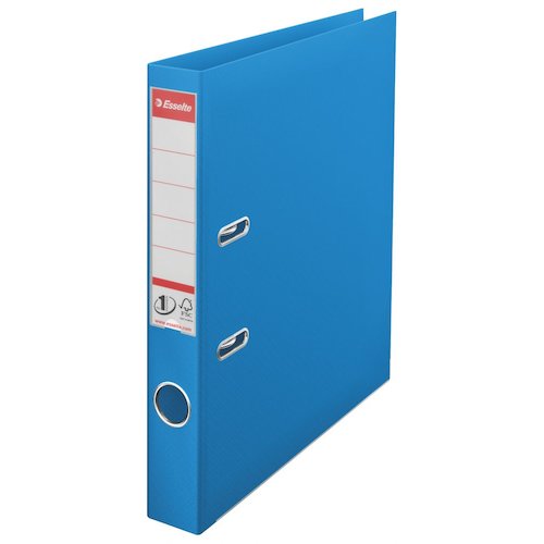 Esselte No. 1 Power Mini Lever Arch File PP Slotted 50mm Spine A4 Blue (77435AC)