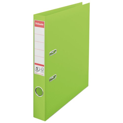 Esselte No. 1 Power Mini Lever Arch File PP Slotted 50mm Spine A4 Green (77449AC)
