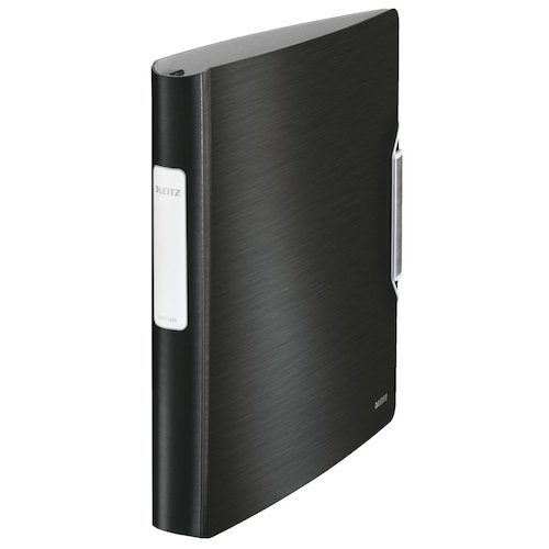 Leitz Active Style SoftClick Ring Binder Polypropylene 4 D Ring A4 30mm Rings Black (Pack 5) 42450094 (77729AC)