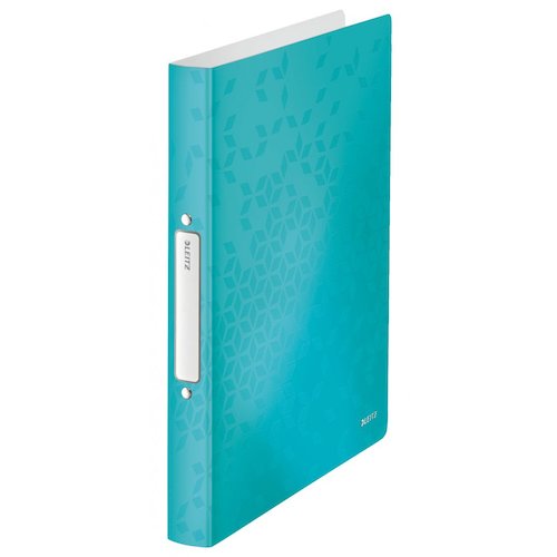 Leitz WOW Ring Binder Polypropylene 2 O Ring A4 25mm Rings Ice Blue (Pack 10) 42570051 (77750AC)