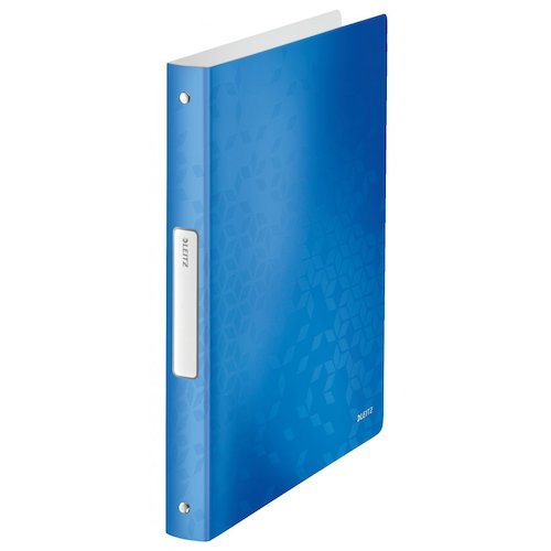 Leitz WOW Ring Binder Polypropylene 4 O Ring A4 25mm Rings Blue Metallic (Pack 10) 42580036 (77778AC)