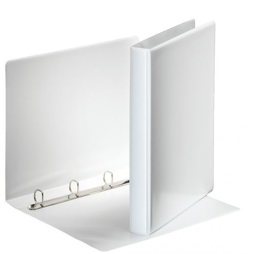 Esselte Essentials Presentation Ring Binder Polypropylene 4 D Ring A4 20mm Rings White (Pack 10) 49701 (77813AC)