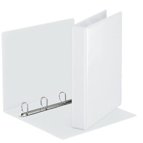 Esselte Essentials Presentation Ring Binder Polypropylene 4 D Ring A4 30mm Rings White (Pack 10) 49703 (77820AC)