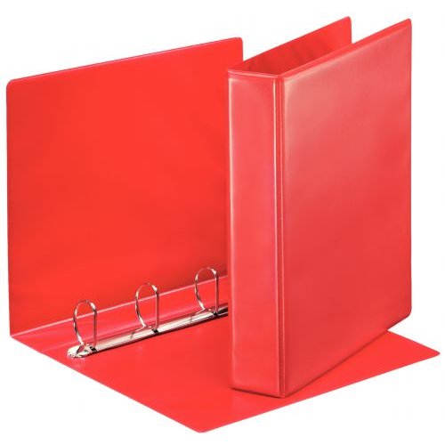 Esselte Essentials Presentation Ring Binder Polypropylene 4 D Ring A4 40mm Rings Red (Pack 10) 49761 (77911AC)
