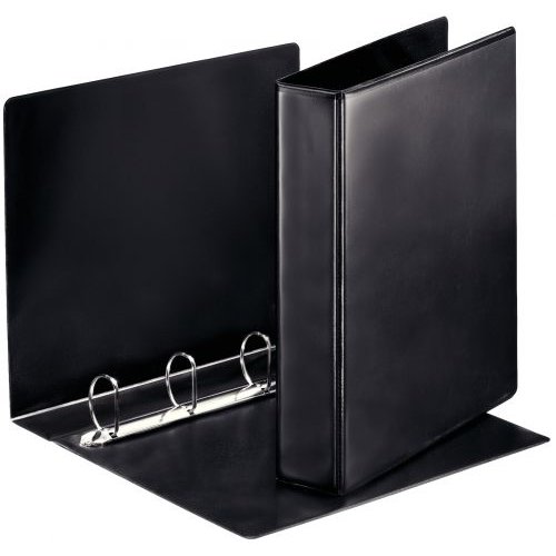 Esselte Essentials Presentation Ring Binder Polypropylene 4 D Ring A4 40mm Rings Black (Pack 10) 49763 (77918AC)