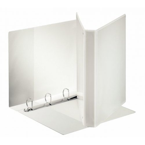 Esselte Standard Presentation Ring Binder Polypropylene 4 D Ring A4 25mm Rings White (Pack 10) 55292 (77925AC)