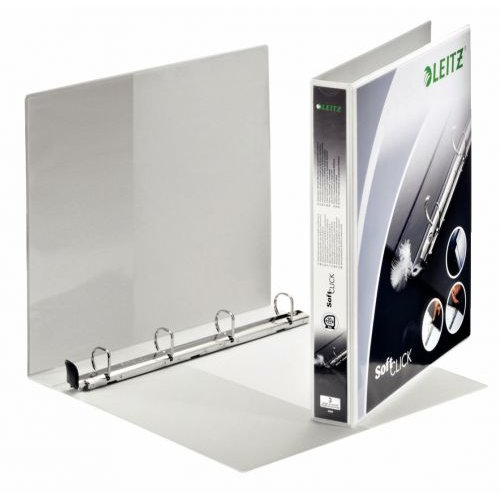Leitz Premium SoftClick Presentation Ring Binder Polypropylene 4 D Ring A4 Plus 20mm Rings White (Pack 6) 42000001 (77939AC)