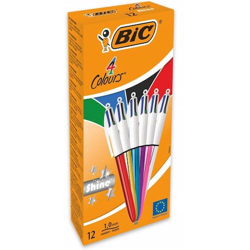 Bic 4 Colours Shine Ballpoint Pen (78016BC)