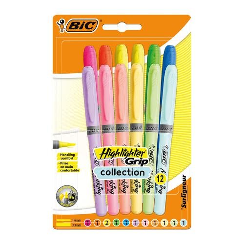 Bic Grip Highlighter Pen Chisel Tip (78065BC)
