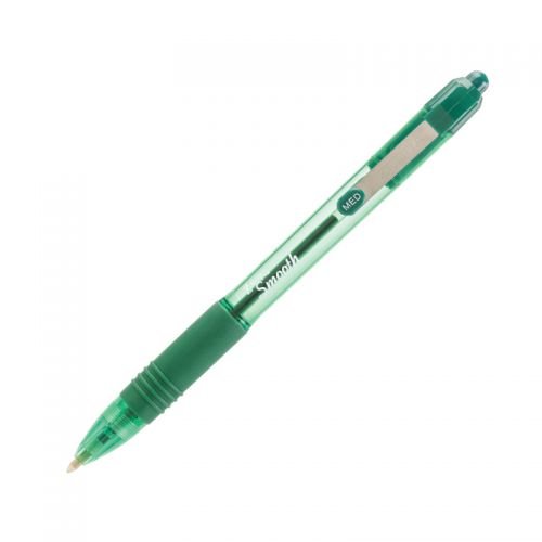 Zebra Z Grip Smooth Rectractable Ballpoint Pen 1.0mm Tip Green (Pack 12) (78415SP)