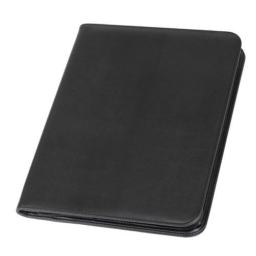 Alassio Lorenzo A4 Organiser File Leather Black 30067 (80046LM)