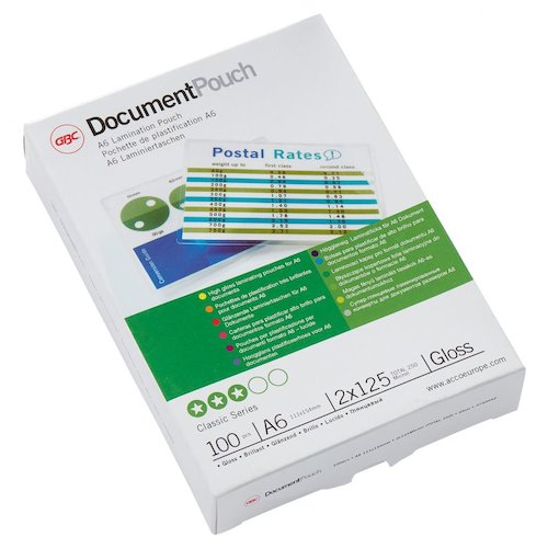 GBC 3740442 A6 Gloss Document Pouches (811398)