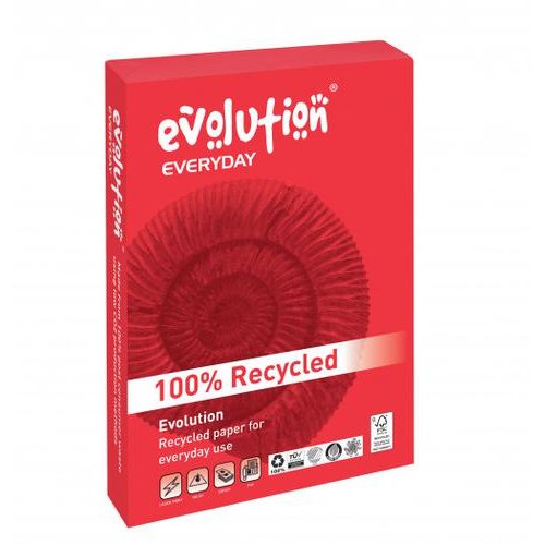 Evolution Everyday Recycled Paper A4 80gsm White (Boxed 10 Reams) (81943XX)