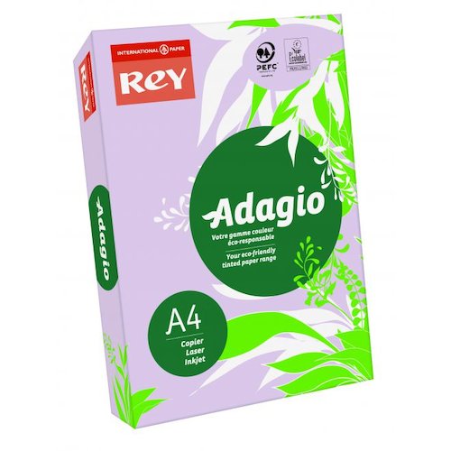 Rey Adagio Paper A4 80gsm Lilac (Ream 500) ADAGI080X989 (83938PC)