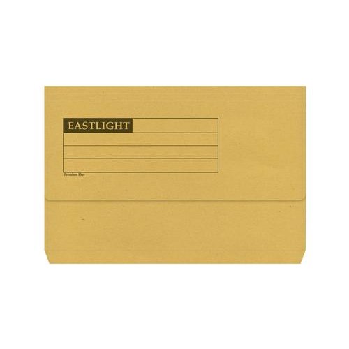 ValueX Document Wallet Manilla Foolscap Half Flap 285gsm Yellow (Pack 50) (84911PG)