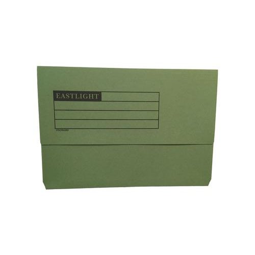 ValueX Document Wallet Manilla Foolscap Half Flap 250gsm Green (Pack 50) (84939PG)