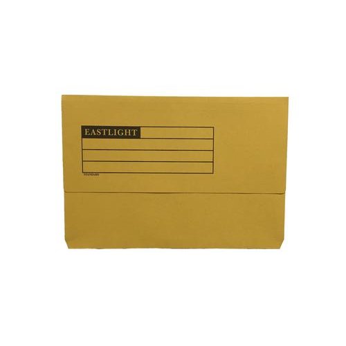 ValueX Document Wallet Manilla Foolscap Half Flap 250gsm Yellow (Pack 50) (84953PG)