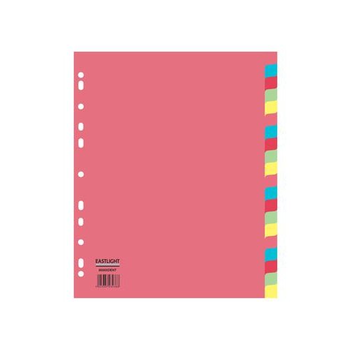 ValueX Divider 20 Part A4 155gsm Card Assorted Colours (85037PG)