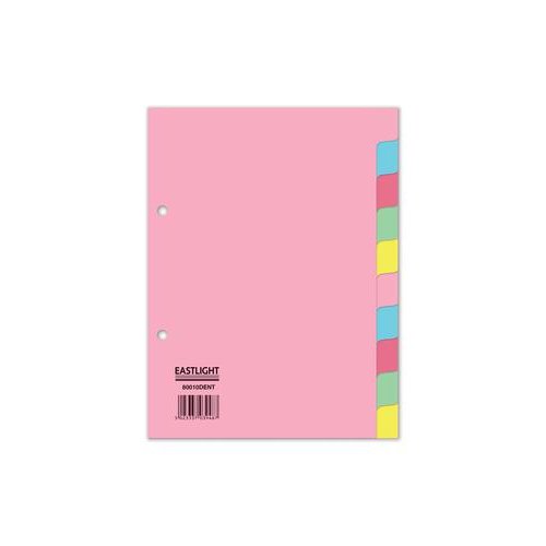 ValueX Divider 10 Part A5 155gsm Card Assorted Colours (85058PG)