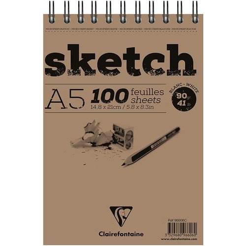 Clairefontaine Wirebound Sketch Pad (86241EX)