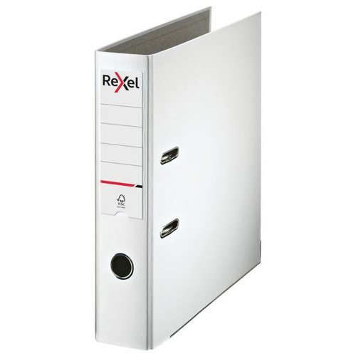 Rexel Lever Arch File Polypropylene ECO A4 75mm White (Box of 10) 2115717x10 (86927XX)