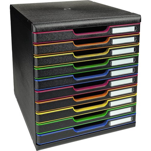 Exacompta Modulo A4 10 Draw Black/Harlequin/Black 302914D (88162EX)