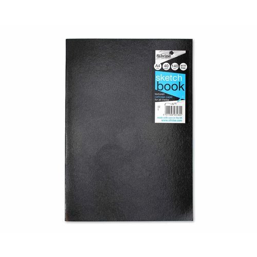 Silvine Field Sketchbook A4 Portrait 40 Pages Black (Pack 10) 480 (95470SC)