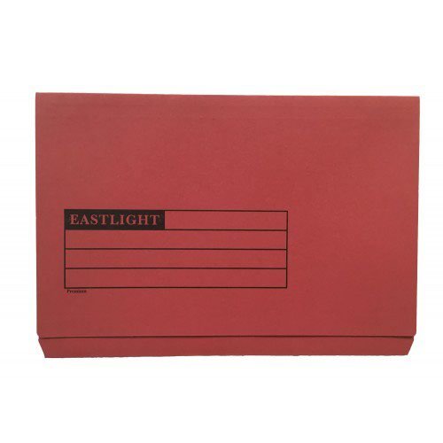 ValueX Document Wallet Full Flap Foolscap 270gsm Red (Pack 50) 45418DENT (96163PG)