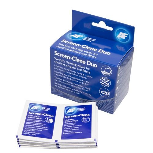 AF Screen Clene Duo Wet/Dry Cleaning Wipes (AFSCR020)