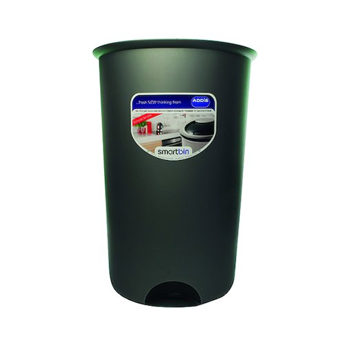 Addis Smart Round Bin Base 50 Litre Metallic 503579 (AG11370)