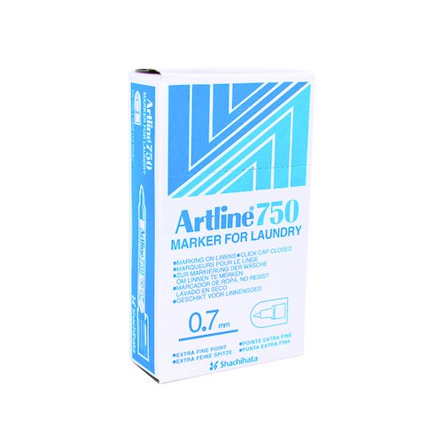 Artline 750 Bullet Tip Black Laundry Marker (12 Pack) A750 (AR80450)