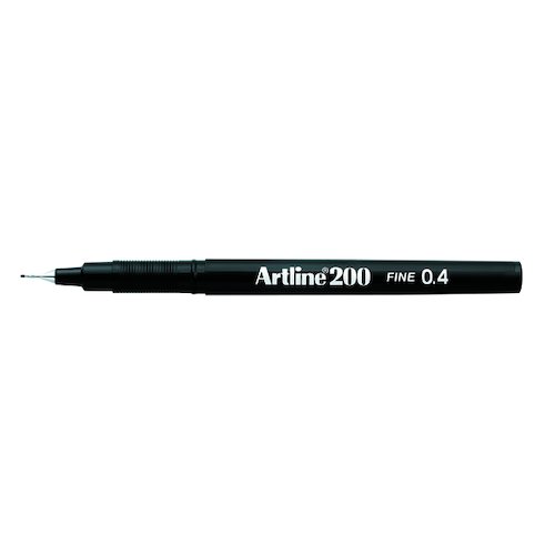 Artline 200 Fineliner Pen Fine Black (12 Pack) A2001 (AR83025)