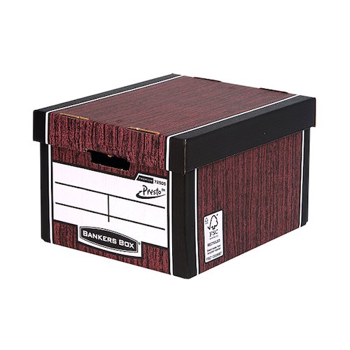 Fellowes Bankers Box Woodgrain Premium Storage Box (10+2 Pack) 7250501 (BB55208)