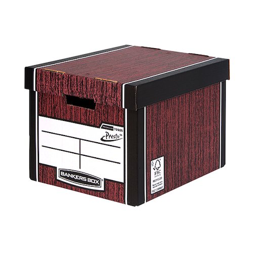 Bankers Box Woodgrain Tall Premium Storage Box (10 Pack) 7260503 (BB725)