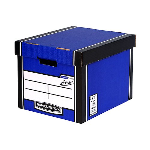 Bankers Box Blue Tall Premium Storage Box (12 Pack) 7260601 (BB729)