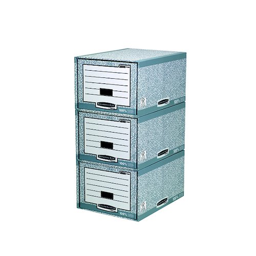 Fellowes Bankers Box System Storage Drawer Grey White (5 Pack) 01820 (BB88541)