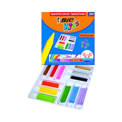 Bic Kids Plastidecor Crayons Assorted (288 Pack) 887835 (BC17406)